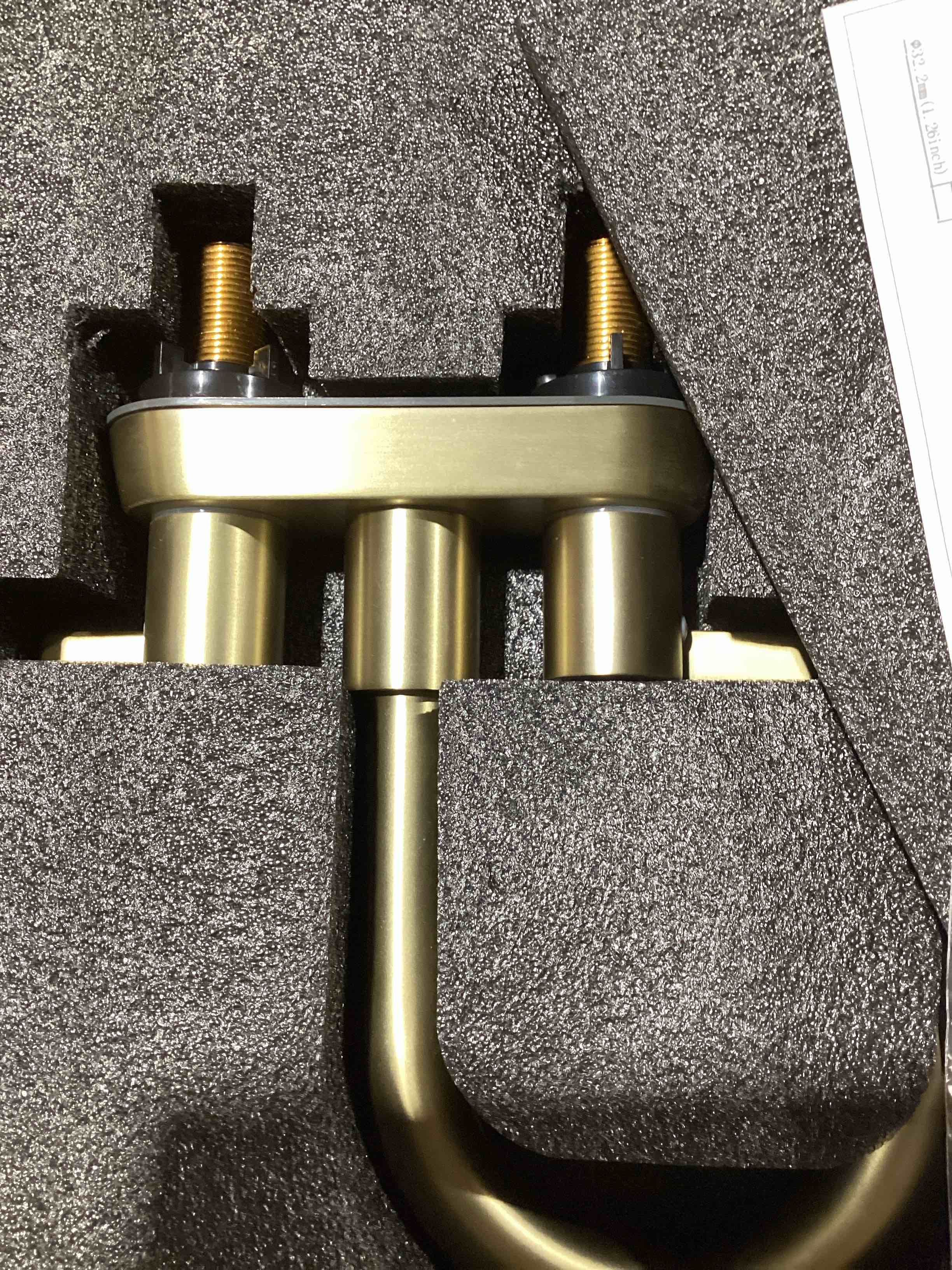 Condition photo showing New/Like New for 2 - handle centerset bathroom sink faucet with pop- up drain assem