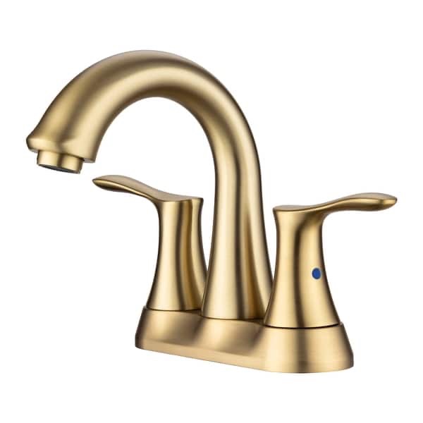 2 - handle centerset bathroom sink faucet with pop- up drain assem