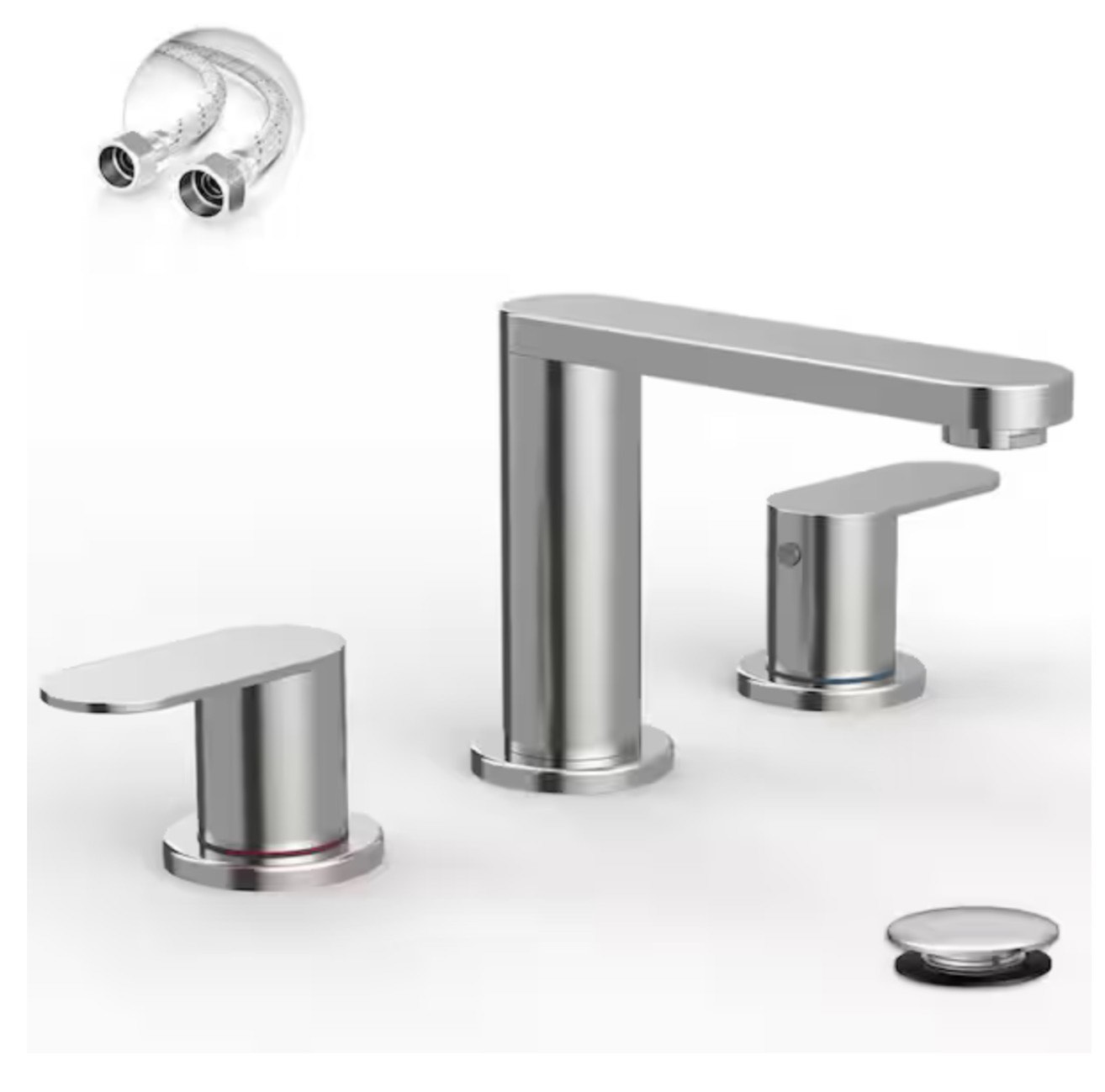 widespread 2-handle bathroom faucet with drain assembly similar to the photo 