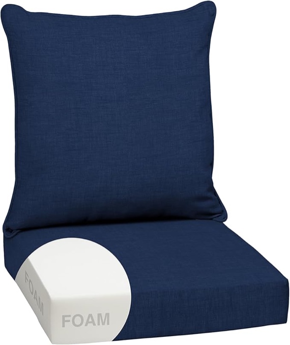 cushion color or pattern: blue 24 x 24 set of 2 without cover