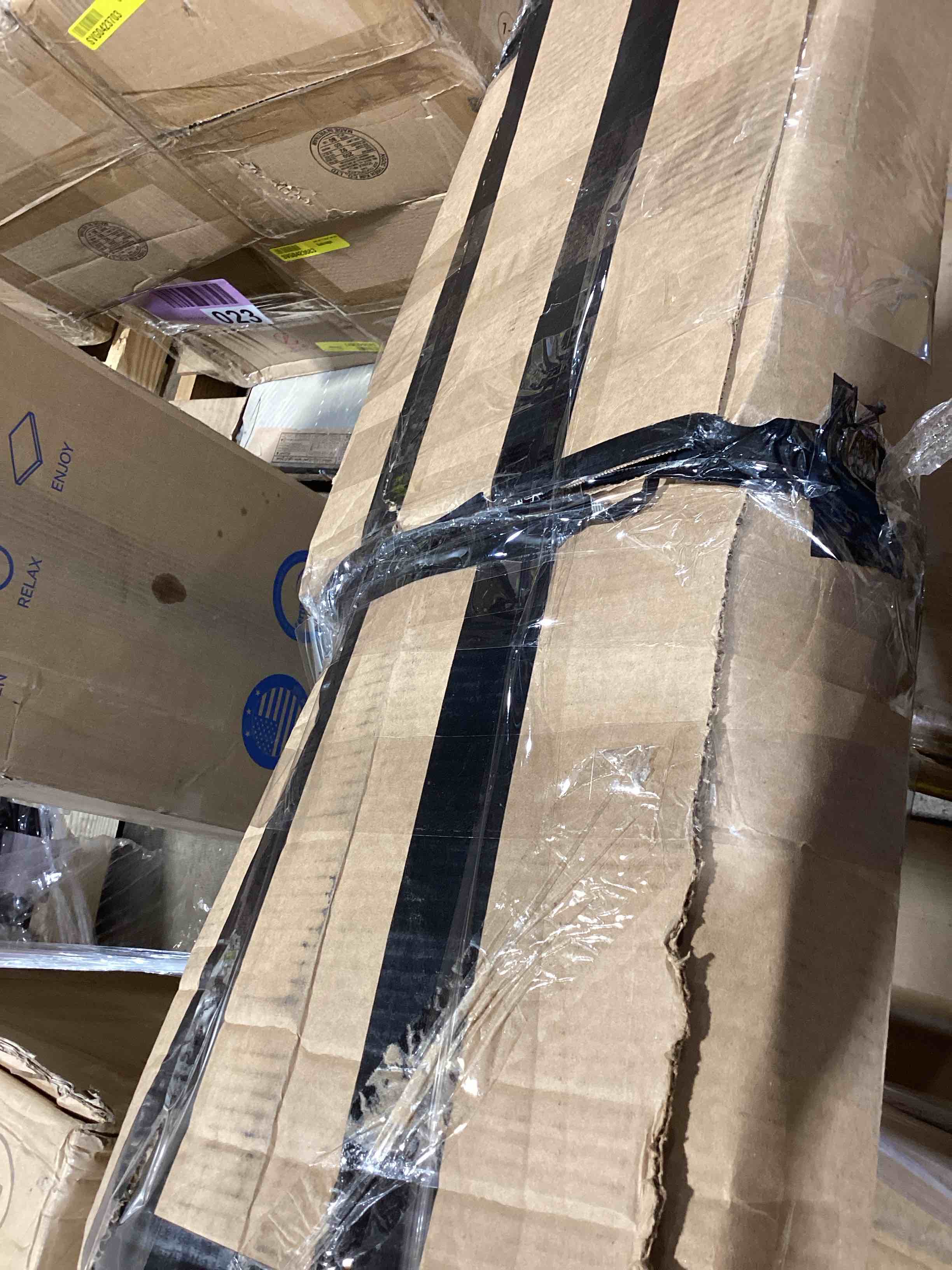 Condition photo showing As Is for twin over full bunk bed with storage staircase and trundle,storage shelves, led and usb,for kids teens adults bedroom use (grey-usb, twin over full)