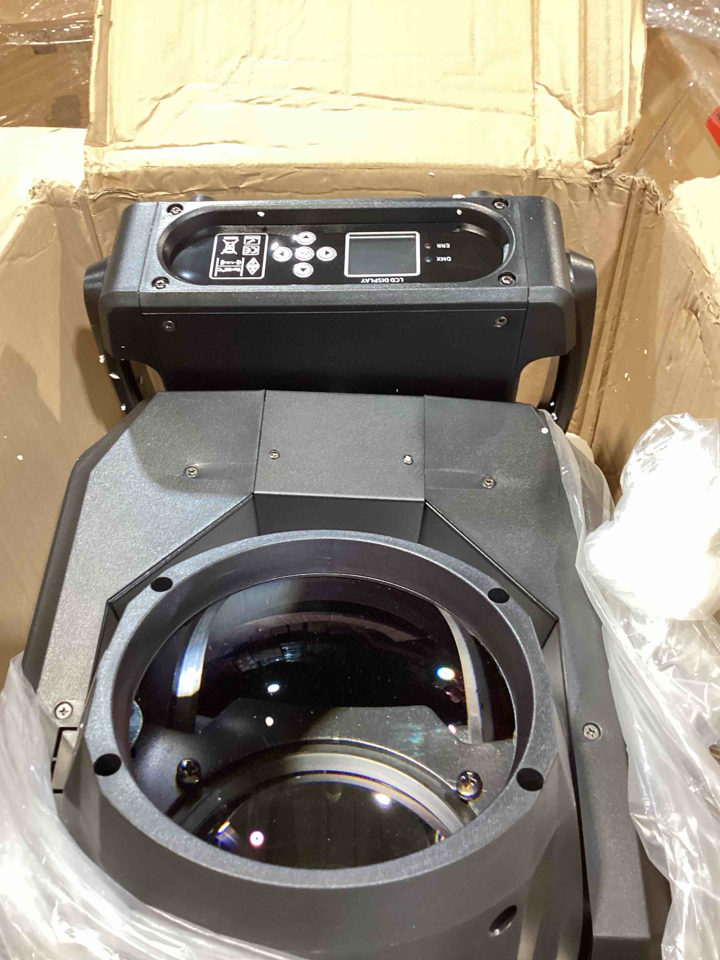 Condition photo showing Good Condition for topteng 275w moving head dj lights - 10r beam light effect, 14 gobos, 14 colors, double prism, linear zoom, frost & rainbow wheel - professional stage spotlight for disco, party, club, ktv, live show