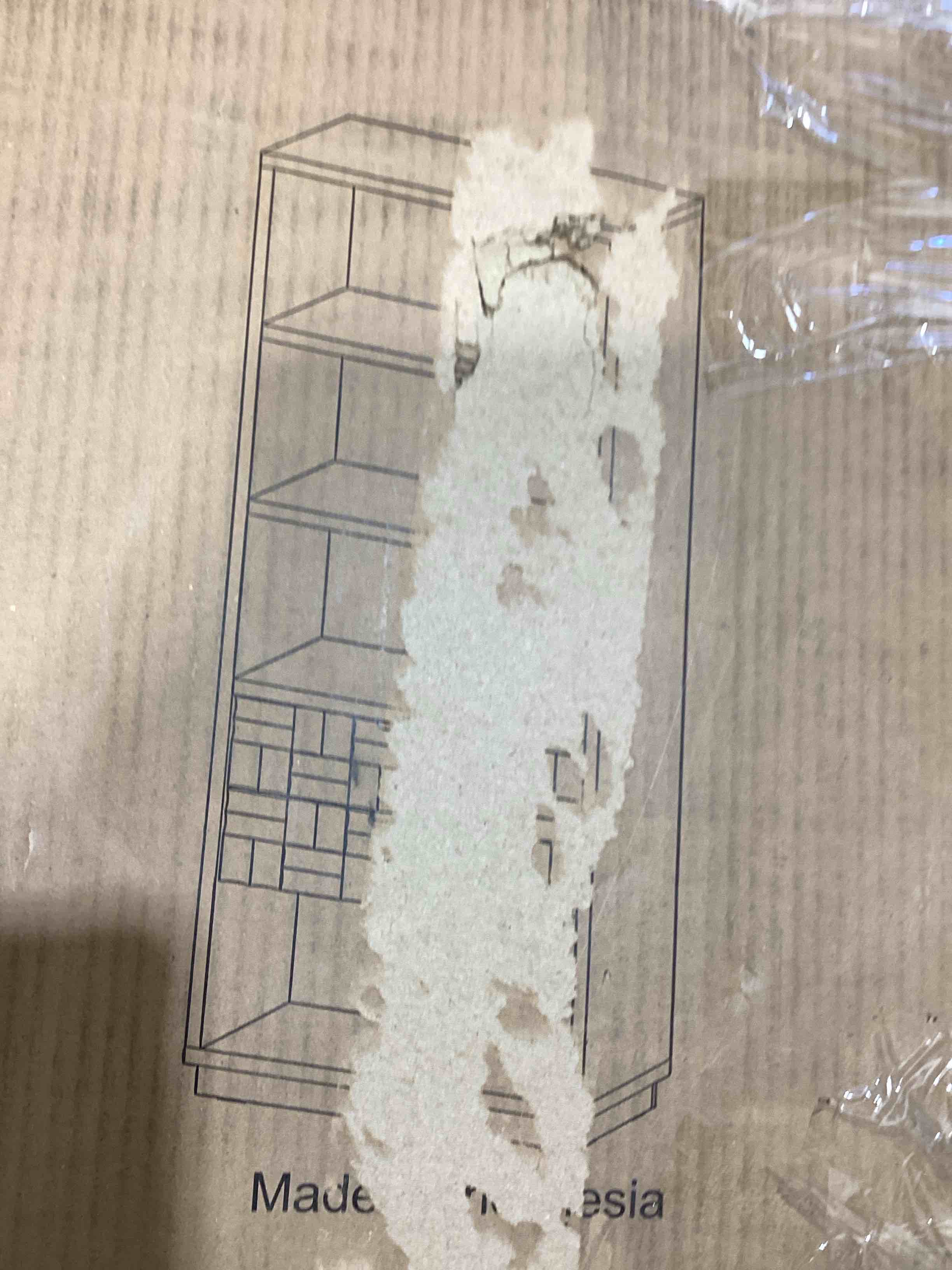 Condition photo showing New/Like New for kd bookcase 2 drawers, coffee brown  similar 