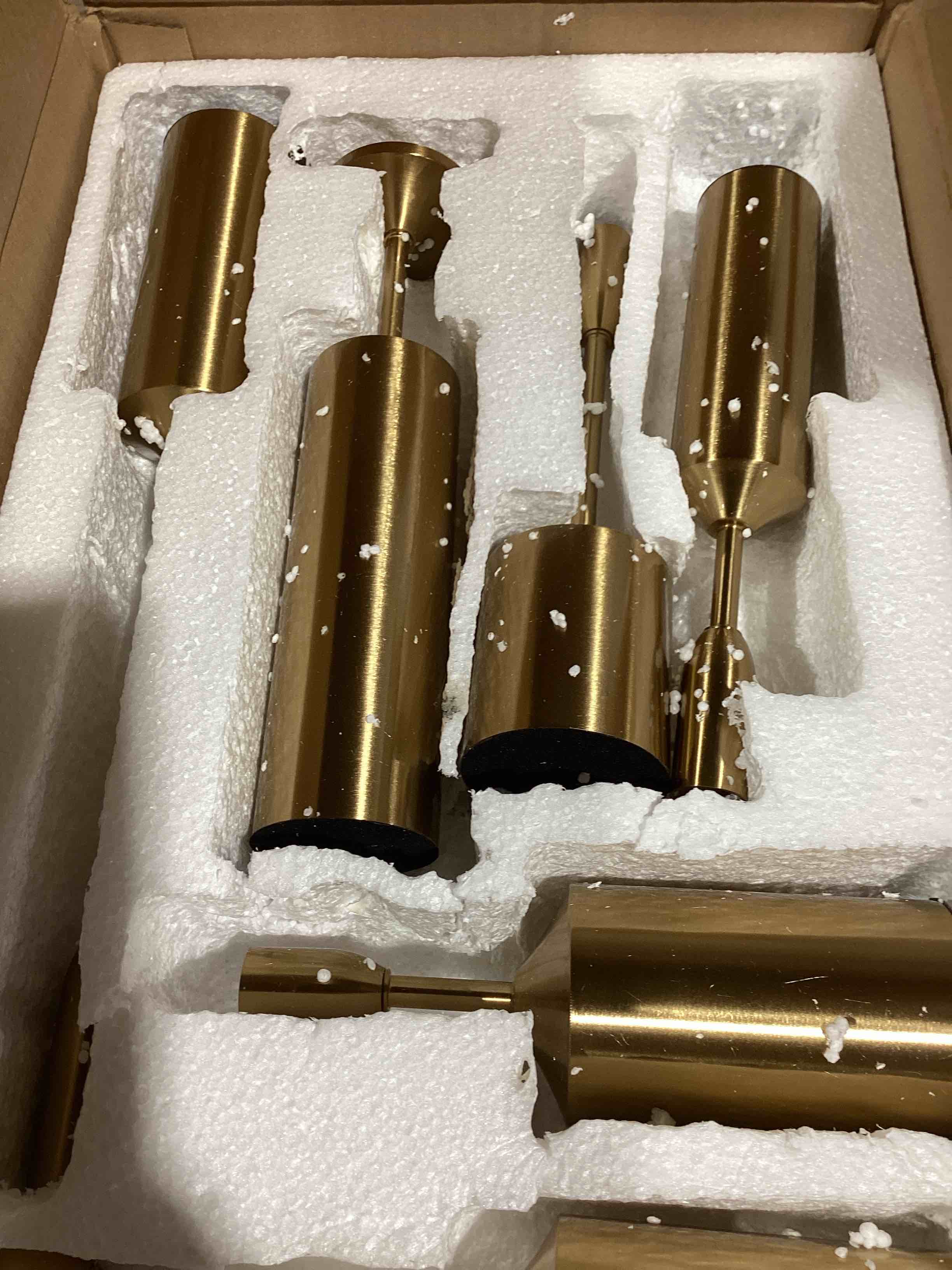 Condition photo showing New/Like New for vidisan gold candlestick holders,mantel candle holder set ,metal taper candle holder vintage mid-century for wedding,dining,table party recption tabletop decor luxury,home decor