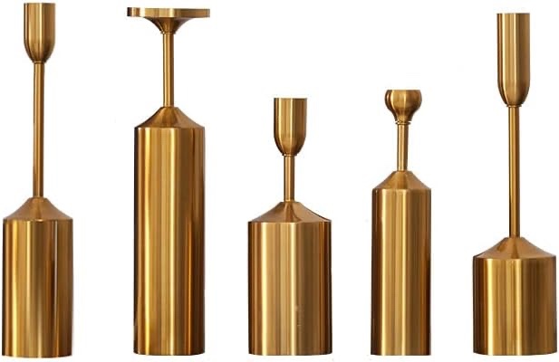 vidisan gold candlestick holders,mantel candle holder set ,metal taper candle holder vintage mid-century for wedding,dining,table party recption tabletop decor luxury,home decor
