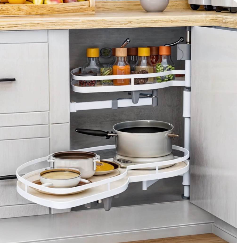 rebrilliant swing left blind corner kitchen cabinet pull out organizer 