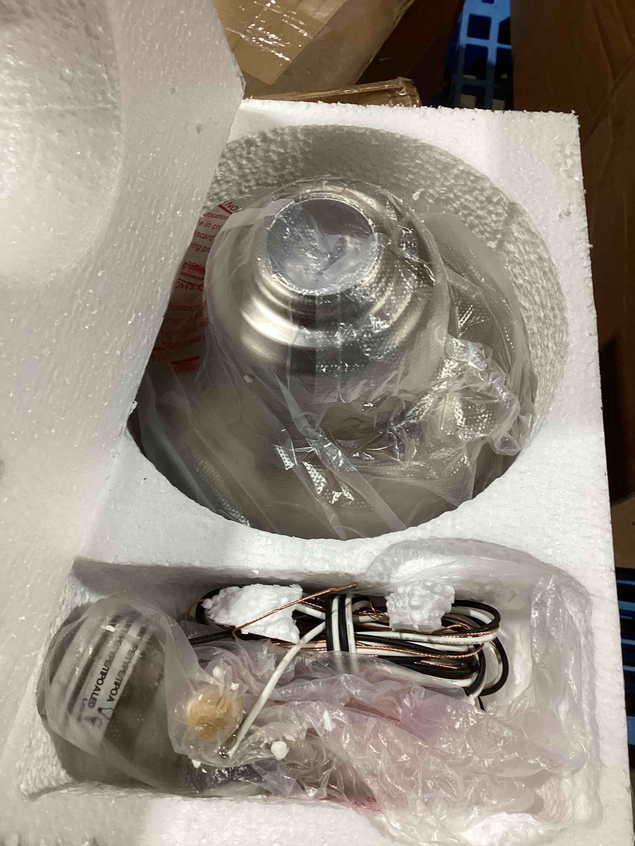 Condition photo showing New/Like New for cadmus single light metal dimmable pendant