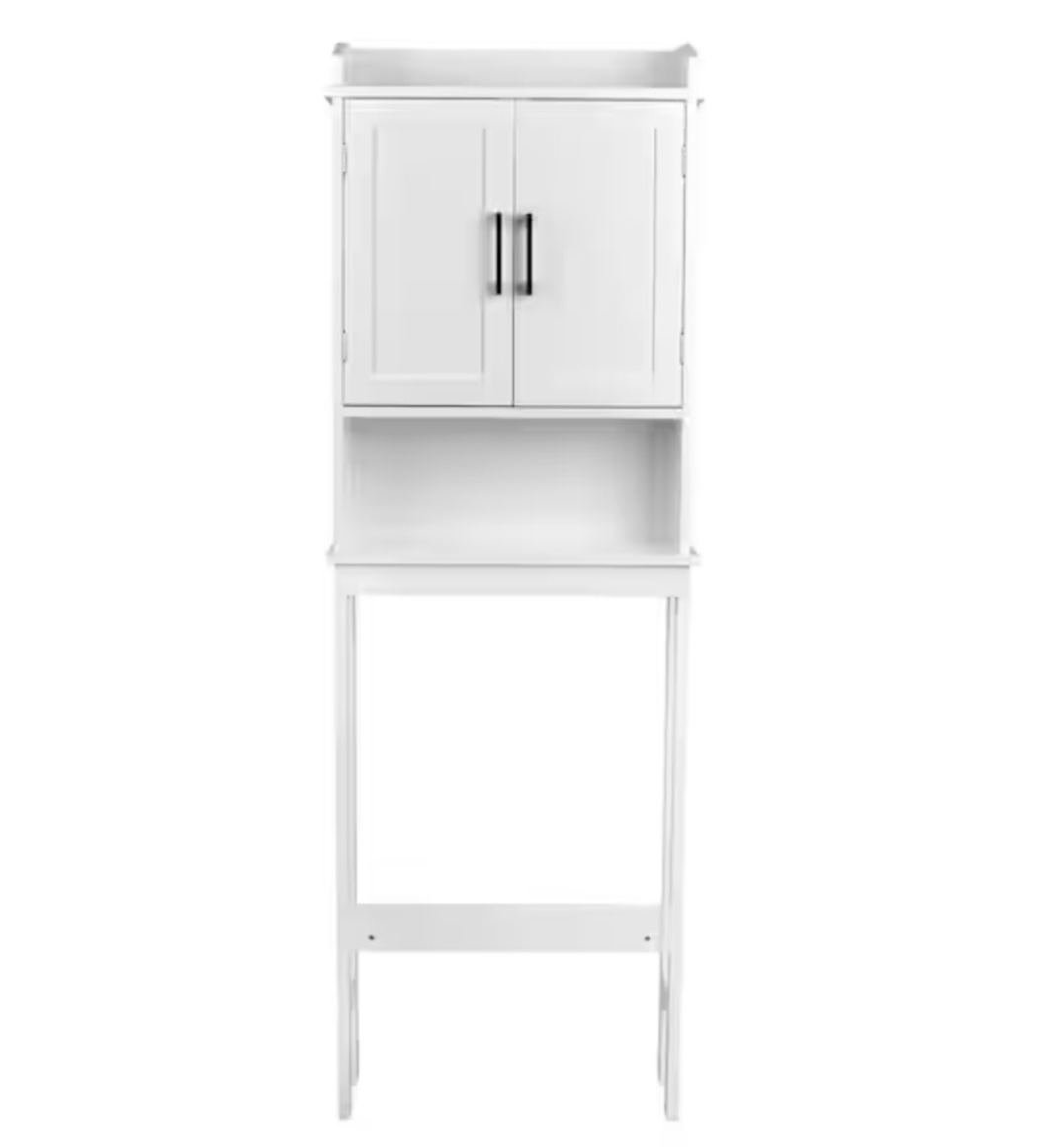 DeerValley Bathroom Freestanding Over the Toilet Storage Cabinet, Wt