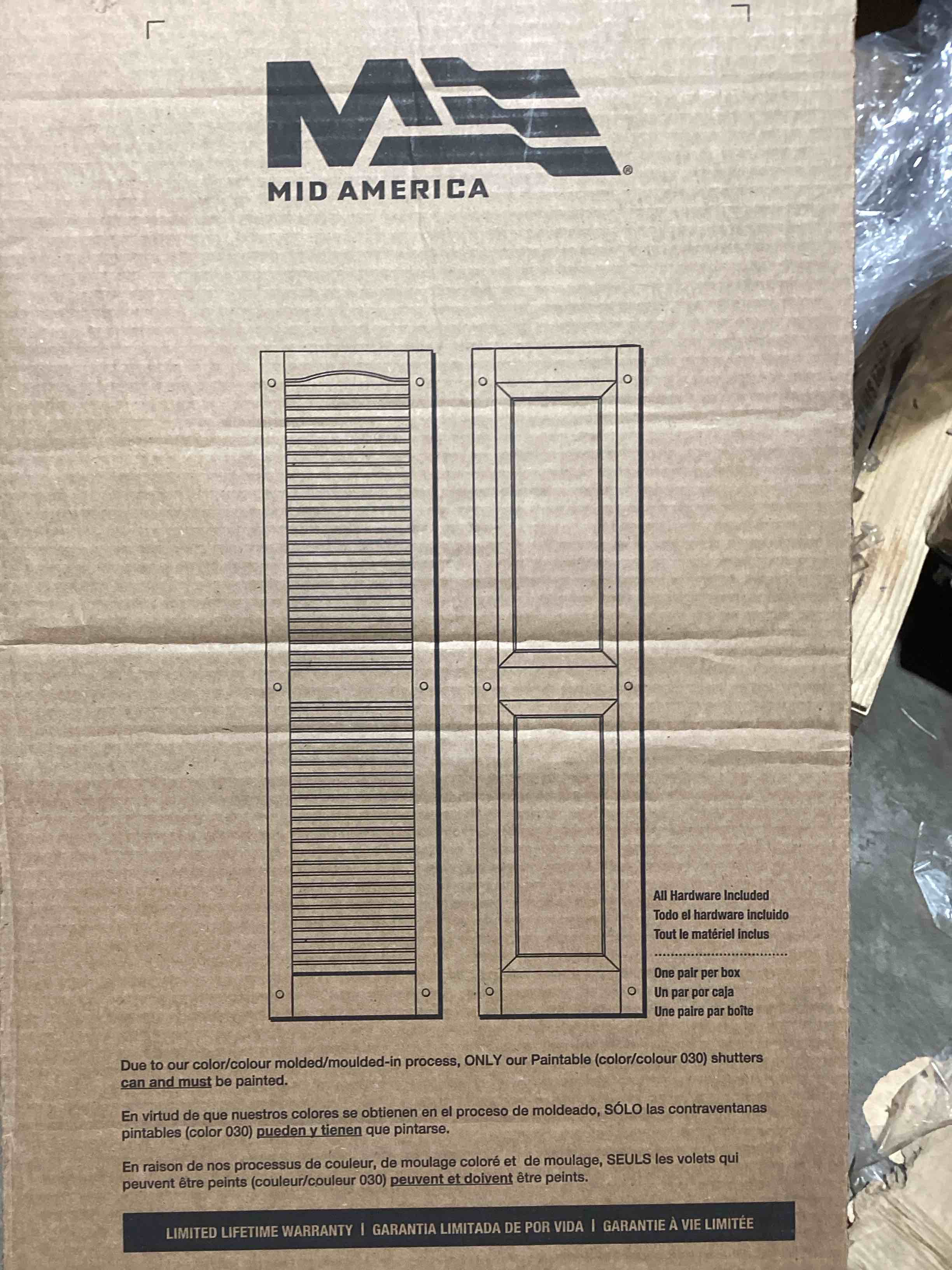 Builders Edge Tv817125 PR 15x43 BLK Shutter