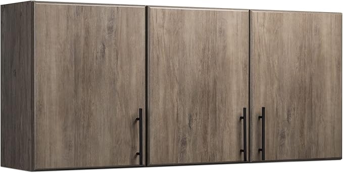 Prepac Elite 54" Wall Cabinet, Drifted Gray Storage Cabinet with 2 Adjustable Shelves, Storage for Pantry, Kitchen, Bathroom 12" D x 54" W x 24" H incomplete 