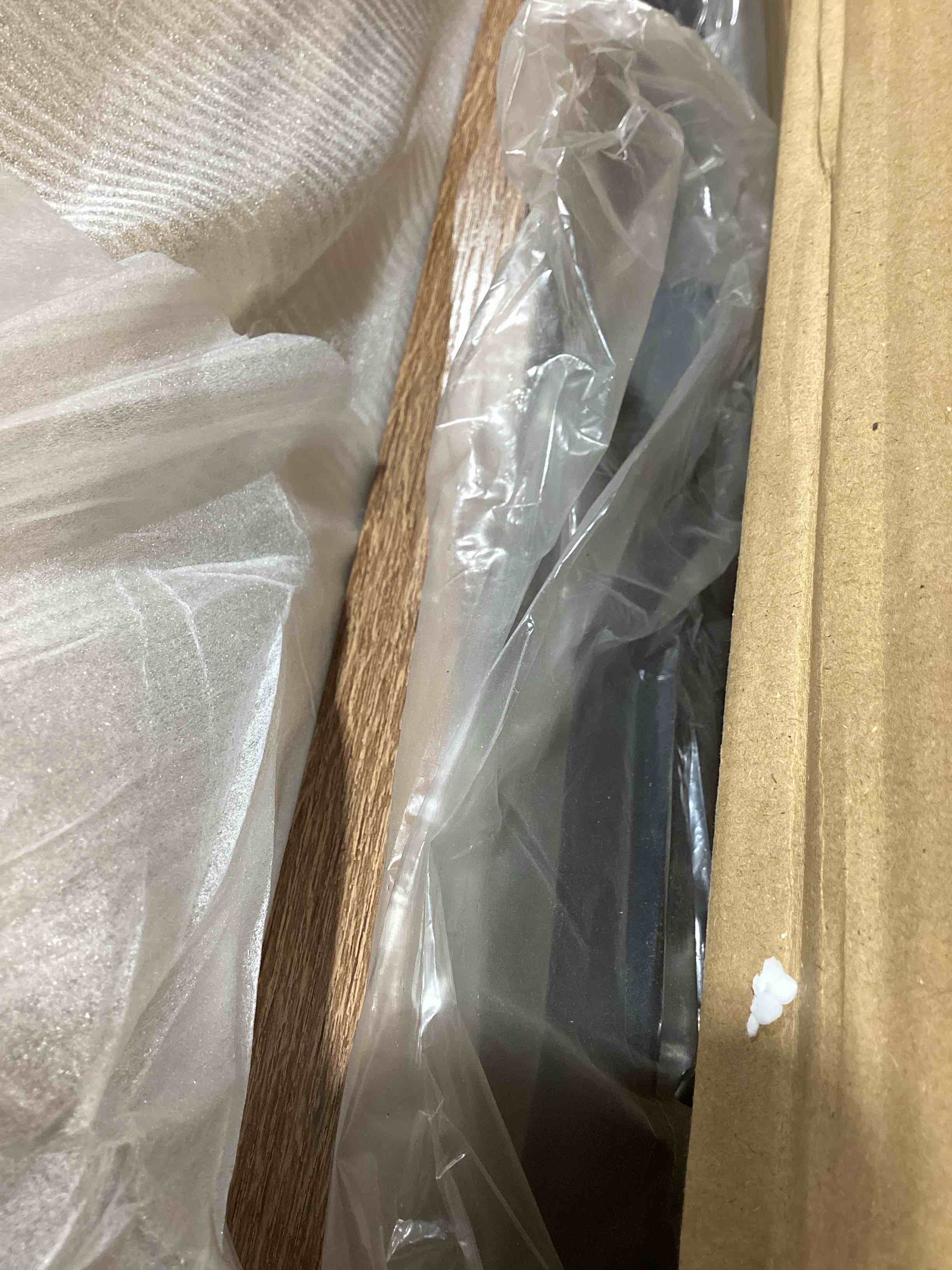 Condition photo showing New/Like New for little tree 31.5 inches small dining table for 4, square dinner table for small space, dining room tables, rustic brown wooden kitchen table with metal legs, modern leisure cafe table for apartment