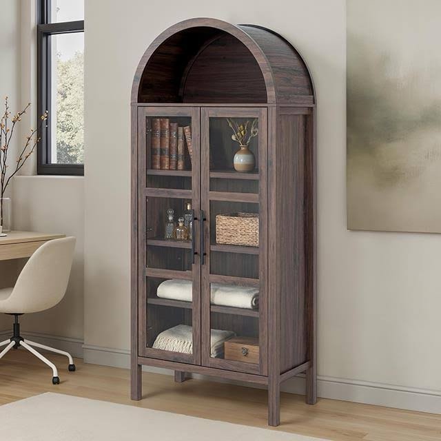 ARCHED CABINET OLOR: WALNUT 361"X20.5"X95"