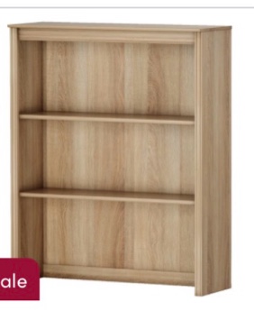 Scarlett Oak Bookcase With SIZE: 86x30x105 cm 