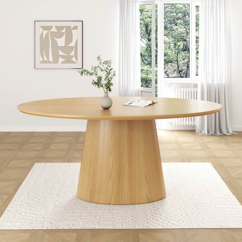 72"×37"W×30"H Oval Wood Pedestal