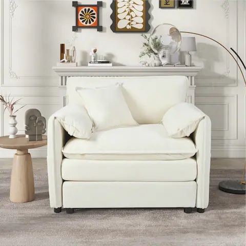 Reading Chair for Living Room or Bedroom - Beige