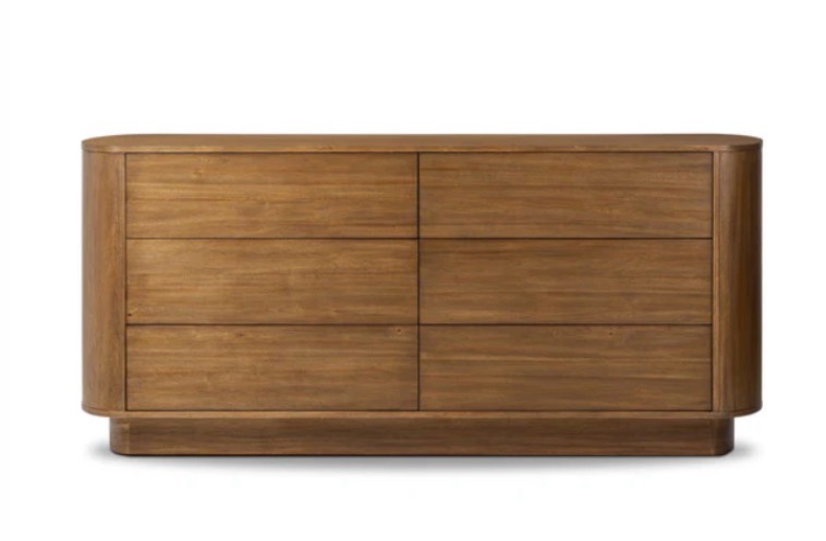 Paloma 60'' W 6 - Drawer Dresser color dar walnut 