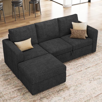   Apartment 3-Seat Sofa Sectional Sofa With  Ottoman