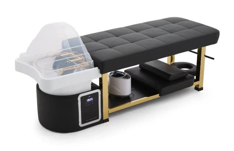Hair Washing Head Spa Stationary Massage Table with Water Cycle & Fumigation Salon