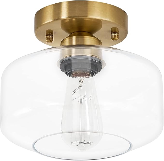 -light Clear Glass Semi-flush Mount similar 