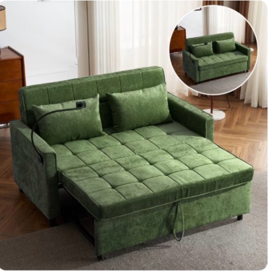 Hearth and Haven Loveseat Sofa Bed Sleeper color green similar 