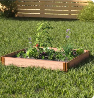 48-in L x 48-in W x 6-in H Plastic Raised Garden Bed