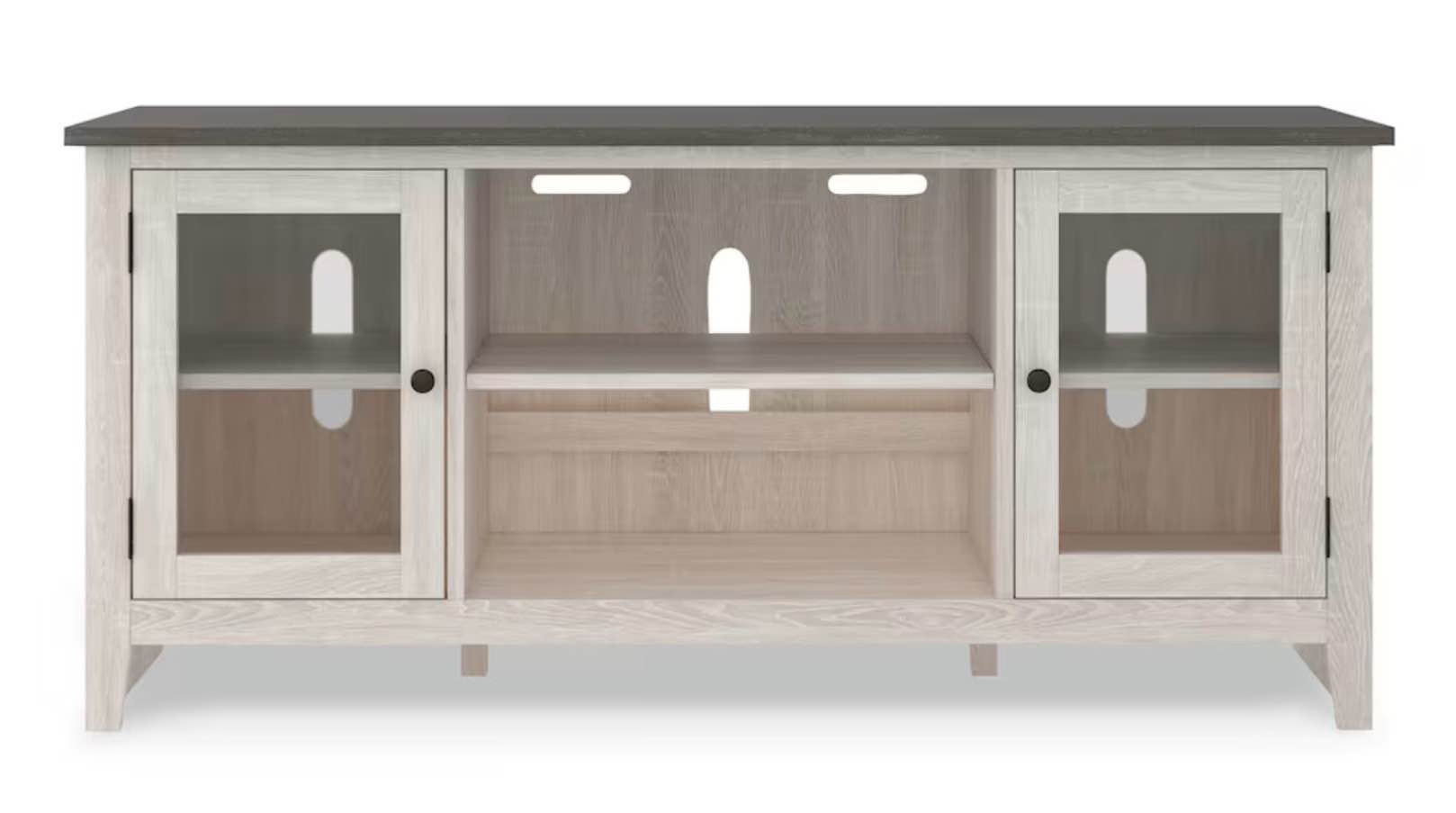 LH518M1-C LINSY HOME Modern Farmhouse TV Stand, a color WHITE 