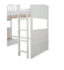 White bed ladder
