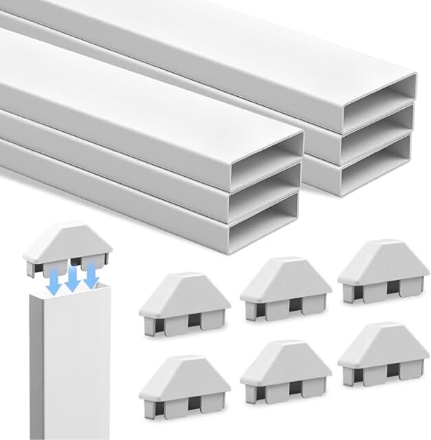 2" x 6" × 76" Vinyl PVC Picket Post Only (Box of 8)-White