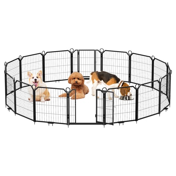 24 Paneis Dog Playpen, 40 Inch Height in Heavy Duty, Indoor Outdoor 