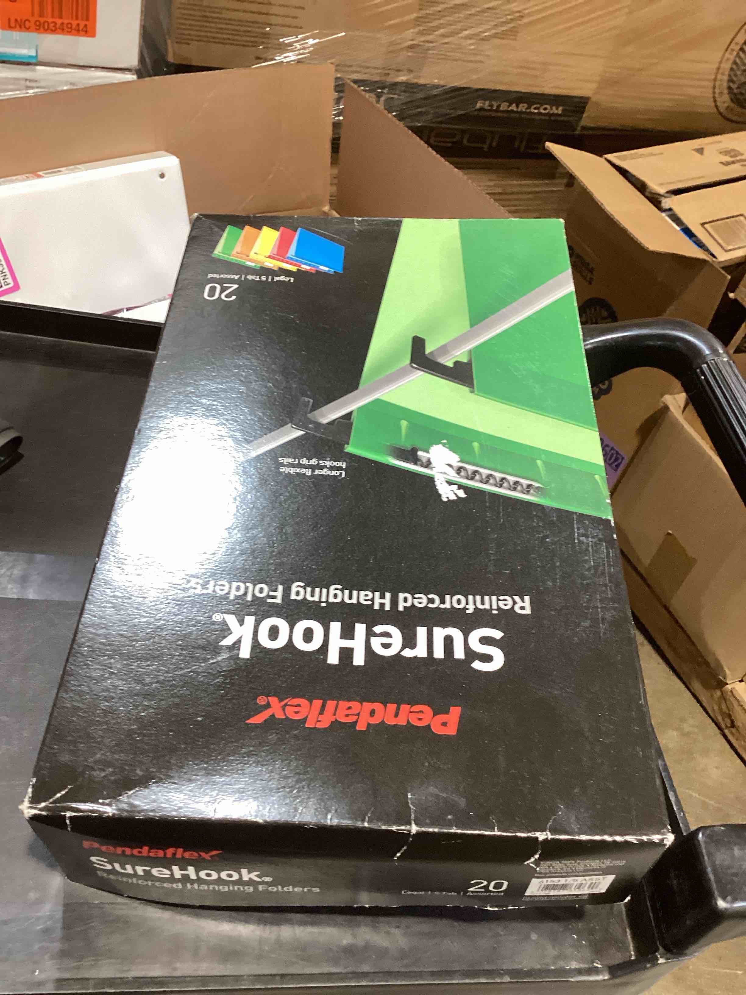 Condition photo showing New/Like New for pendaflex surehook 615315asst hanging file folders legal assorted 20/box