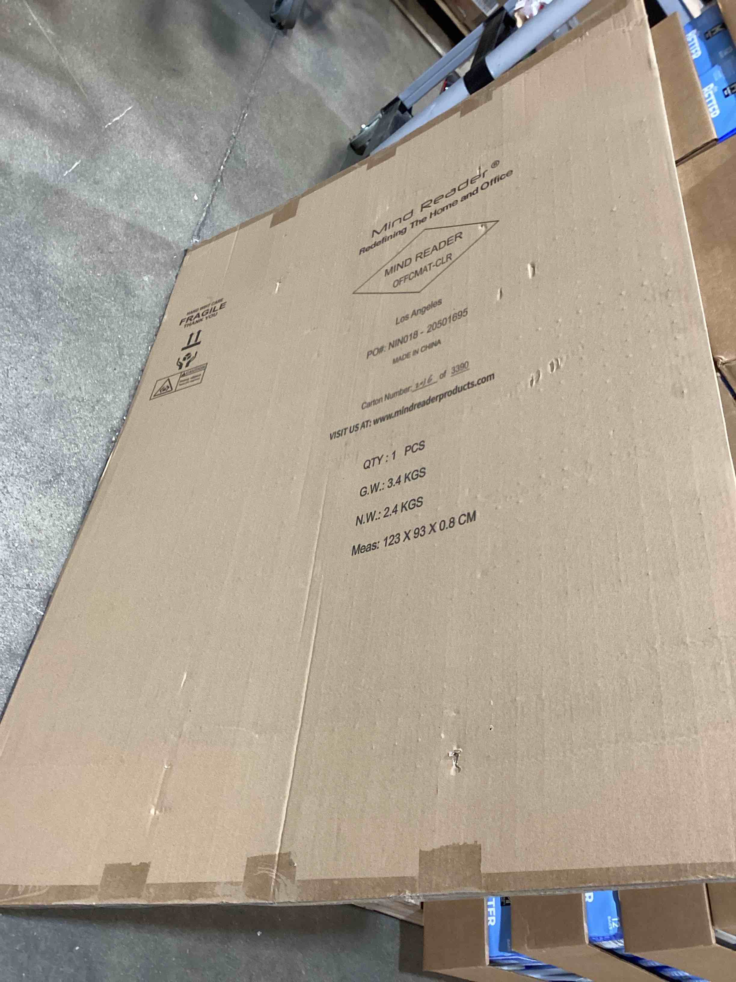Condition photo showing New/Like New for mind reader office chair mat for carpet, chair mat, pvc