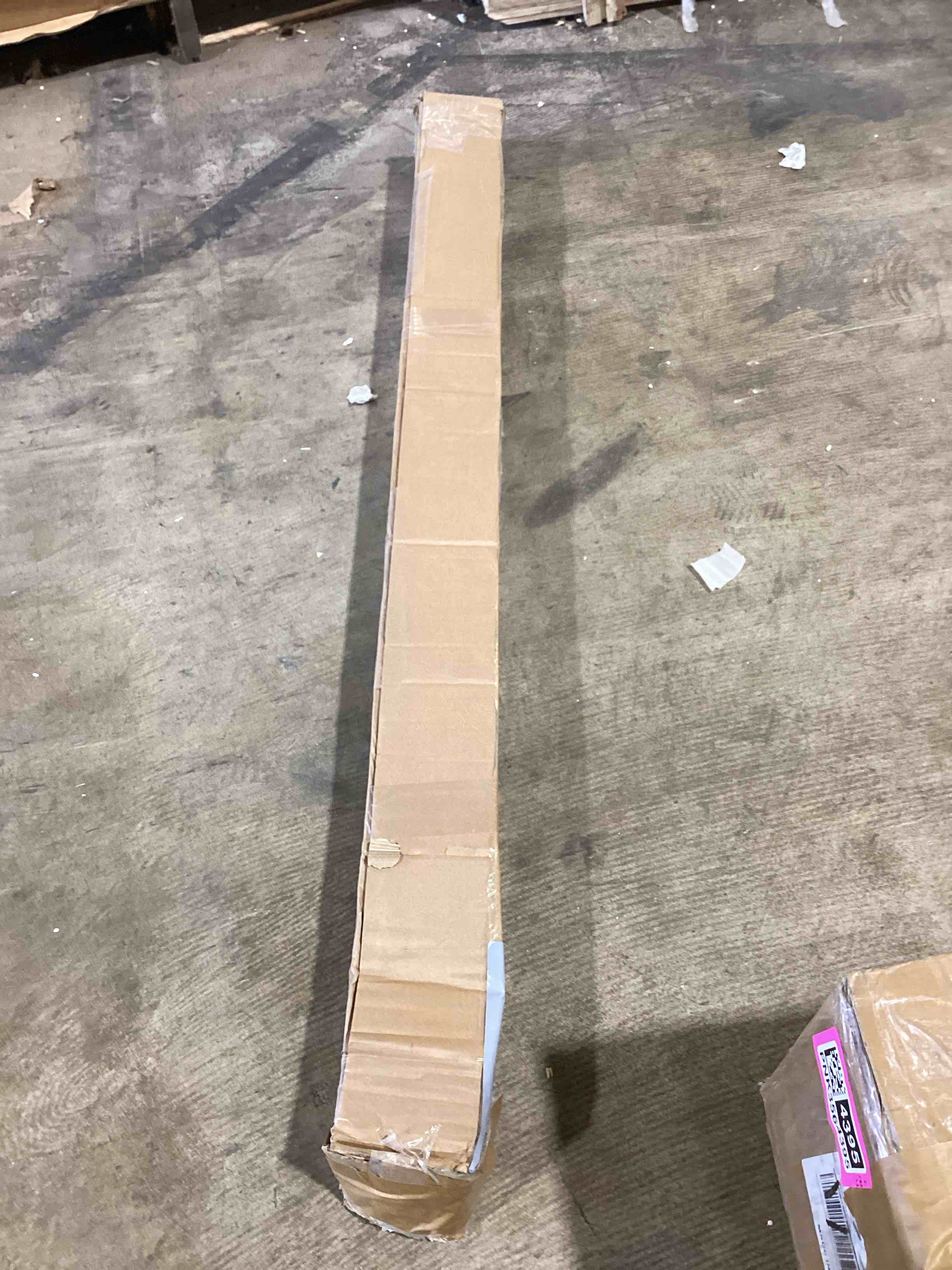 Condition photo showing As Is for double curtain rods 72 to 144 inches with solid aluminum alloy brackets, 1 inch adjustable drapery rod, heavy duty dual curtains rod for window, sliding door, bedroom decoration, matte brown matte brown 72"-144"