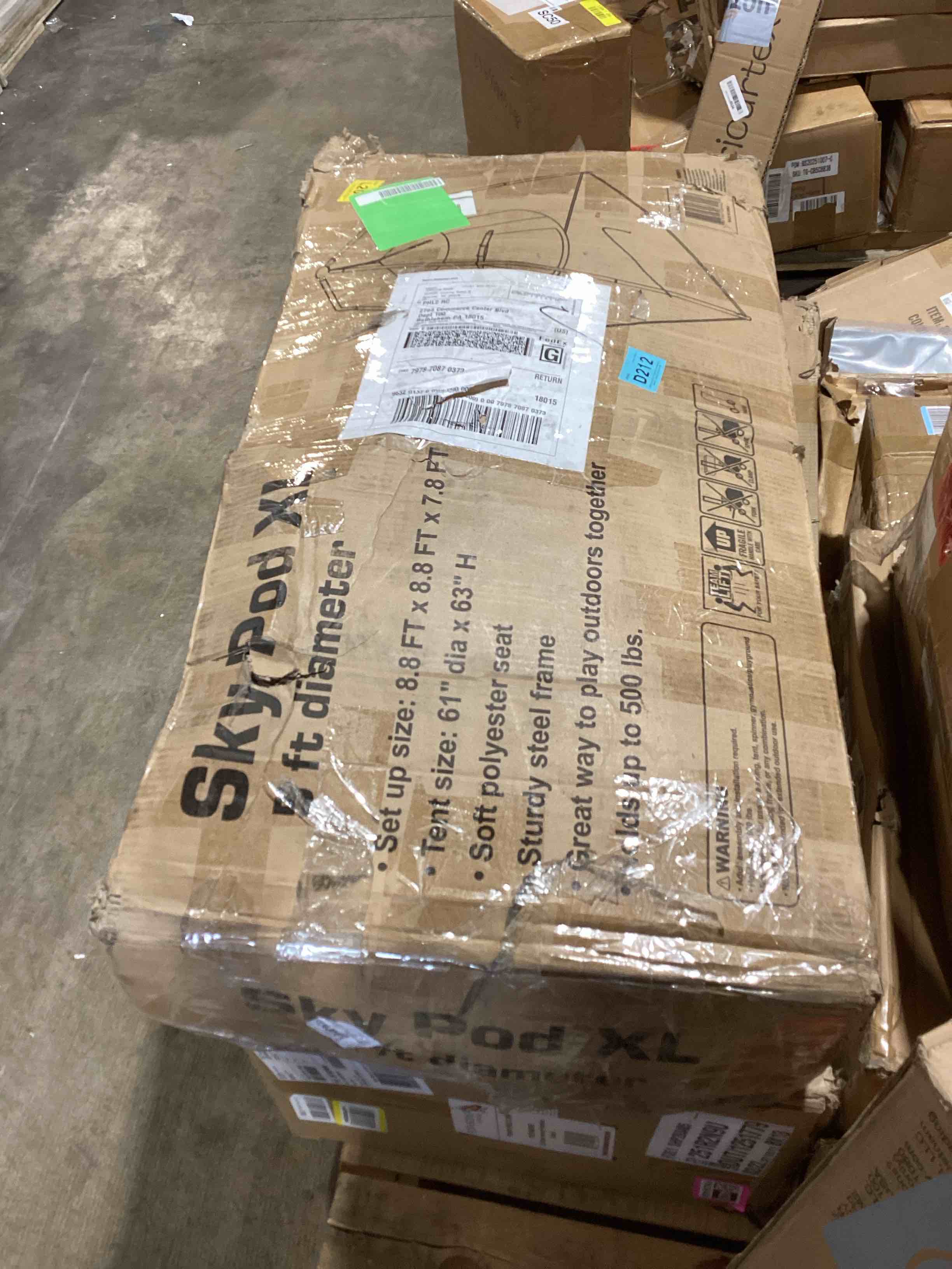 Condition photo showing As Is for incomplete:sportspower sky pod xl (blupod xl) floating tent