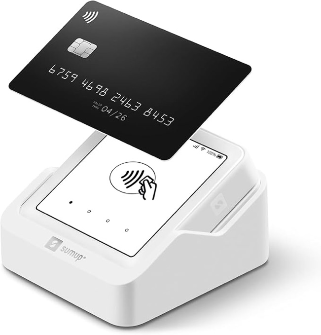 sumup solo + printer bundle - credit card payment card reader. full touch-screen interface with free sim card and mobile data (sumup solo + printer)