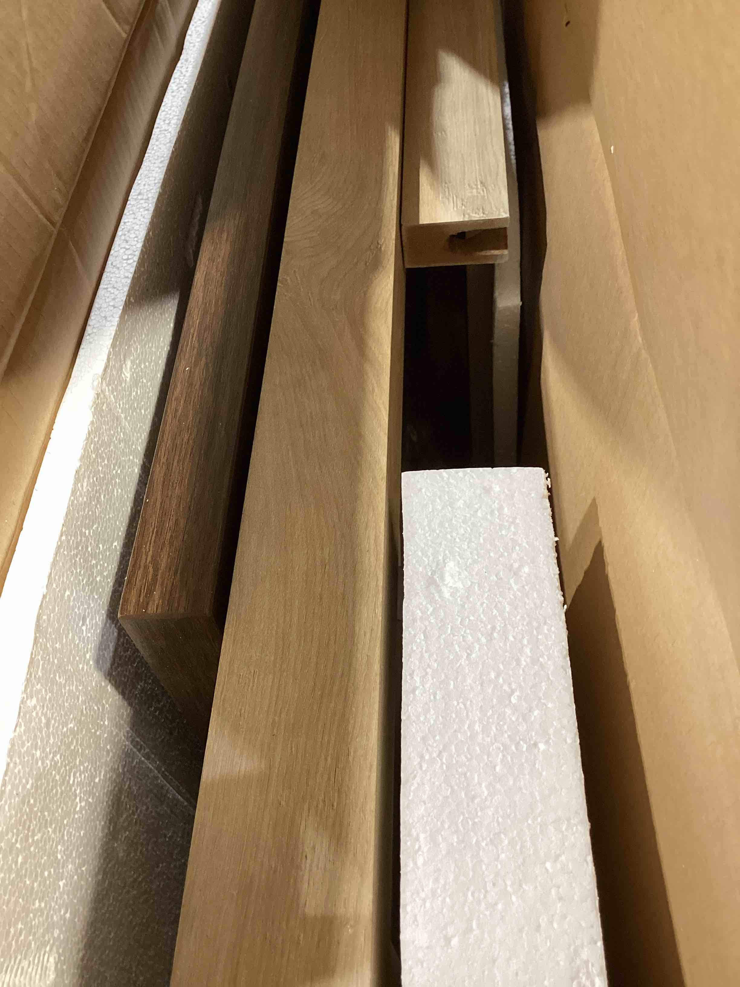 Condition photo showing As Is for incomplete: we furniture azf52aftwwo entry table, white oak
