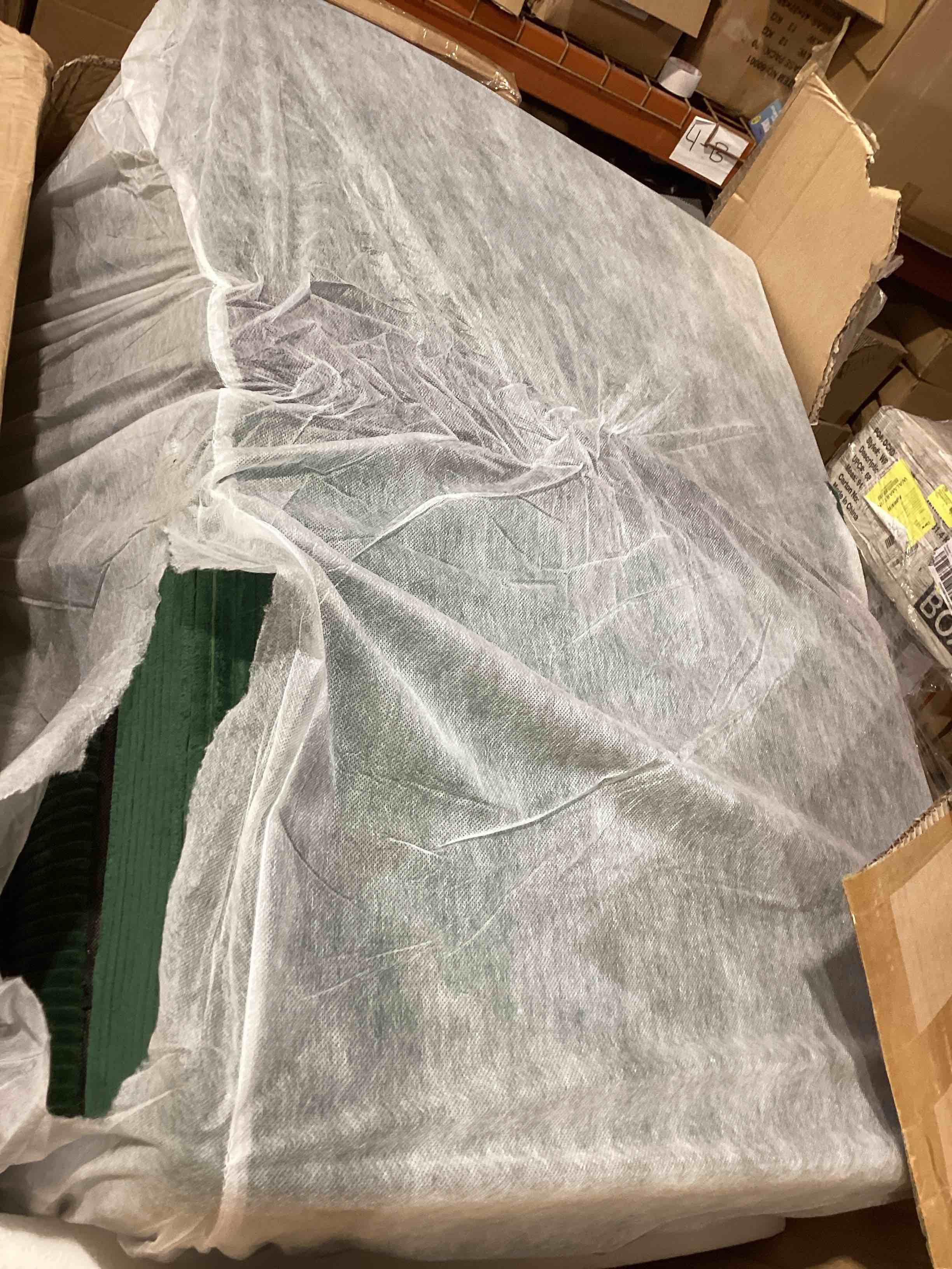Condition photo showing As Is for incomplete:seater sofa with stool