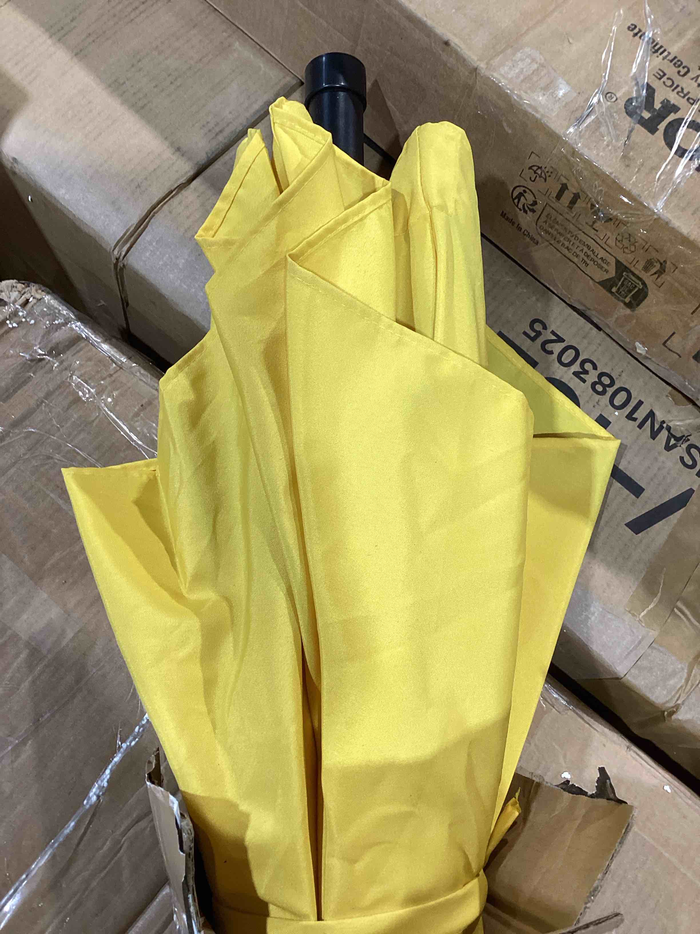 Condition photo showing Good Condition for incomplete sunnyglade 9' solar led lighted patio umbrella with 8 ribs/tilt adjustment and crank lift system yellow)