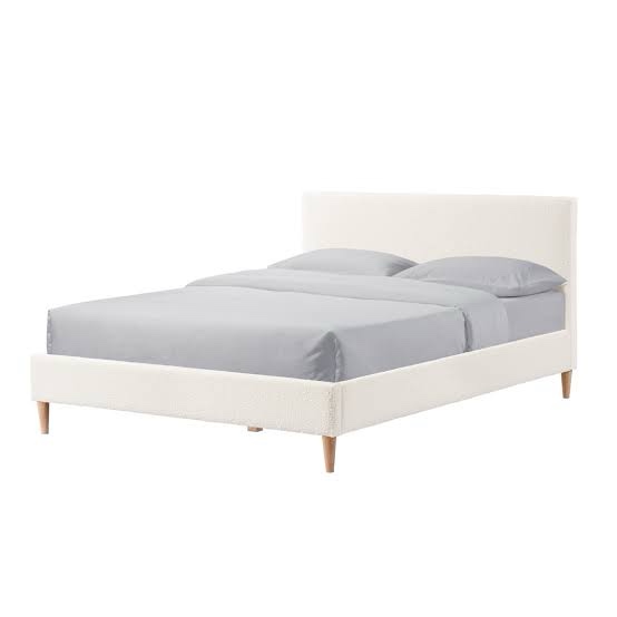 Condition photo showing Good Condition for incomplete:nova headboard  size: king  color white  boucle