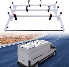 Vanhoxcci Cargo Van Roof Ladder Rack Fit for 2015-2025 Ford Transit 150 250 350 with Rear Cargo Roller