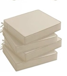 seat cushion set for patio furniture, outdoor sofa 4 piece color cream 