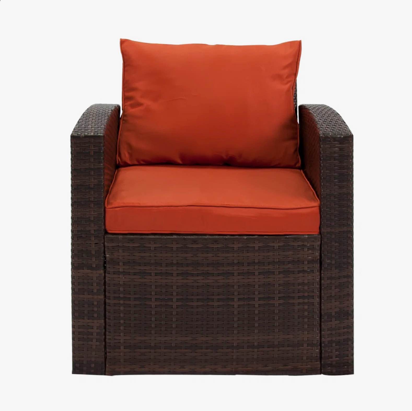 SET WITH STORAGE ORANGE AND COLOR CUSHIONS ( incomplete )