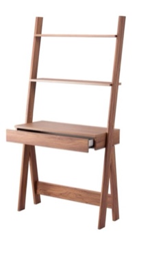 33" KD Stair Desk 39.8 x 19.3 x 5.3 l color Walnut 