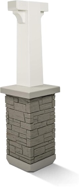 Premium Mailbox Post Set Pedestal Classic White