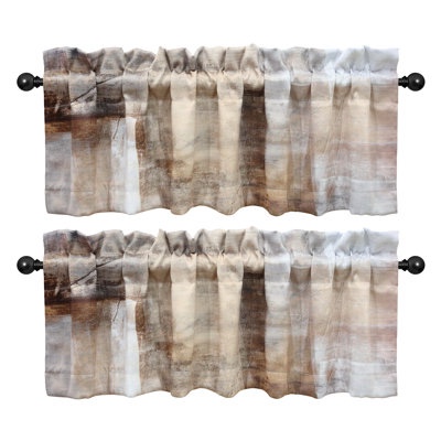 Gold 52"W Beautiful Grey Carly Marble with En Veins Window Valance 