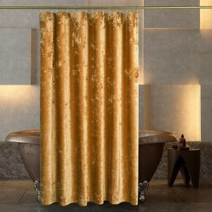 Gold Waterproof Shower Curtain, Shower Curtains for Bathroom with 1i (  similar to the photo  )