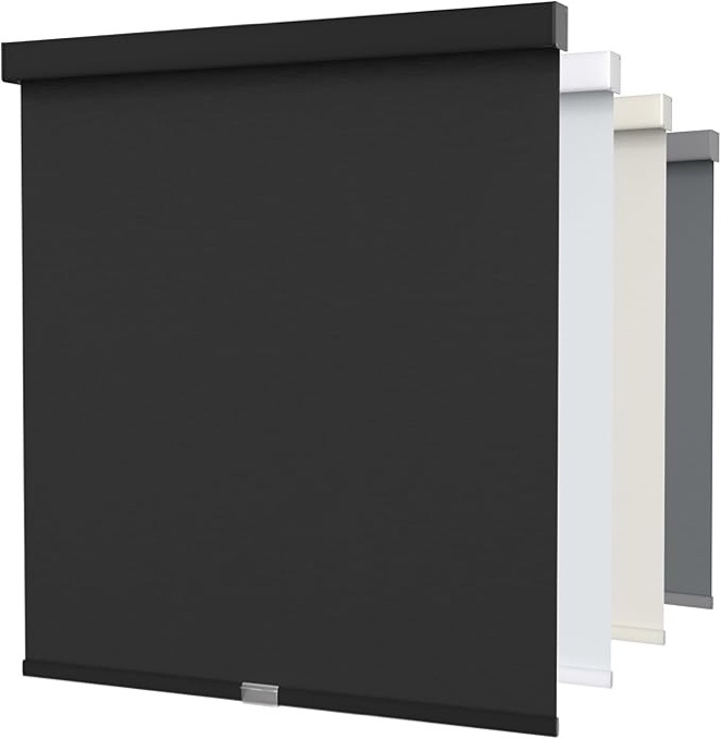 x004be0b07 sunoff valance cordless blackout roller shades black 32"w x 72"h new