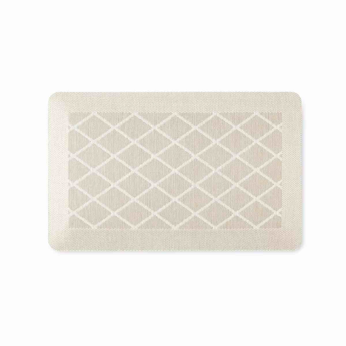martha stewart miles modern diamond anti-fatigue air-infused kitchen mat, beige, 19.6"x32"