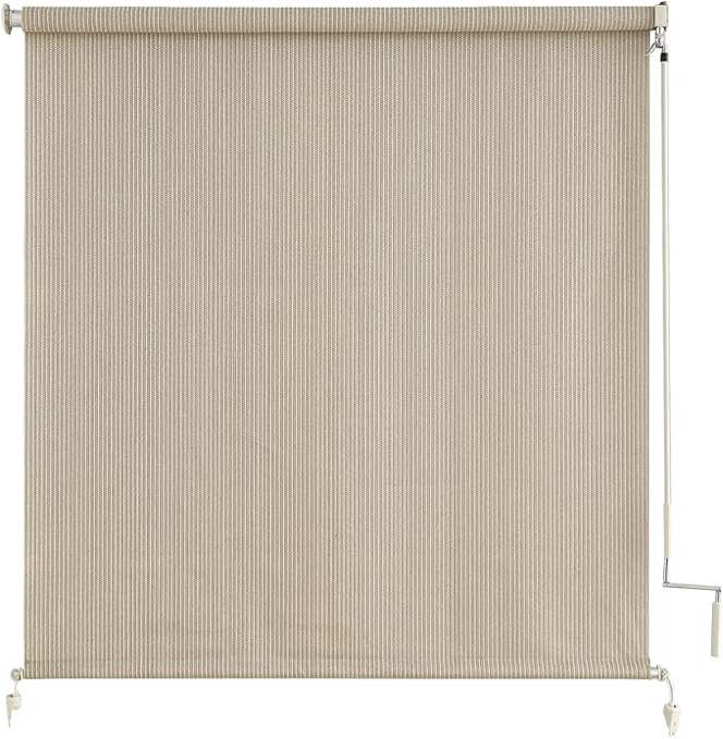 sunoff outdoor roller shades?cordless patio roller up blinds with shade cloth for porch gazebo pergo