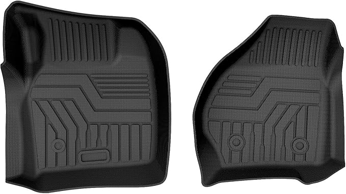 mixsuper custom fit for front floor mats 1999-2007 ford f-250 / f-350 / f-450 / f-550 super duty (all models) / 2000-2005 excursion all weather floor liners durable 1st row mat liner set
