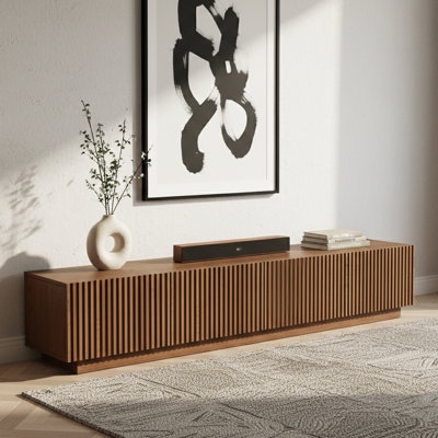  Fluted Wood Living Room Set 86 g* Extra-long Plinth Base ( incomplete ) 